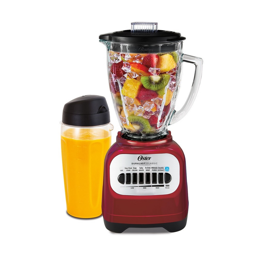 slide 2 of 4, Oster Classic Series Blender With Travel Smoothie Cup - Red BLSTCG-RBG-000, 1 ct