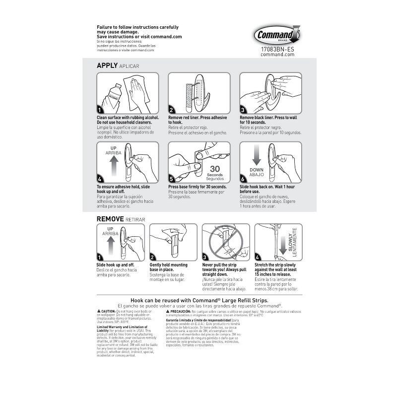 slide 8 of 9, Command Large Sized Designer Hook Nickel, 1 ct