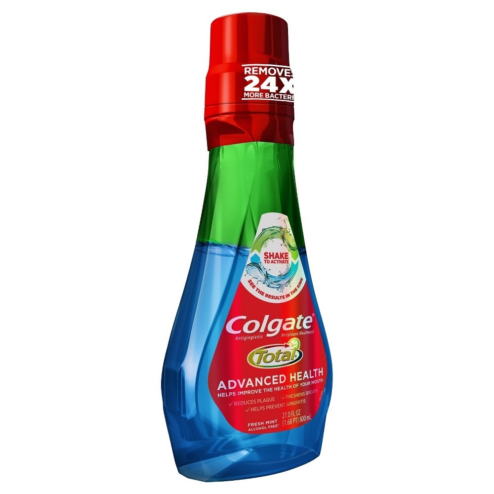 slide 3 of 4, Colgate Total Advanced Health Mouthwash Fresh Mint, 800 ml