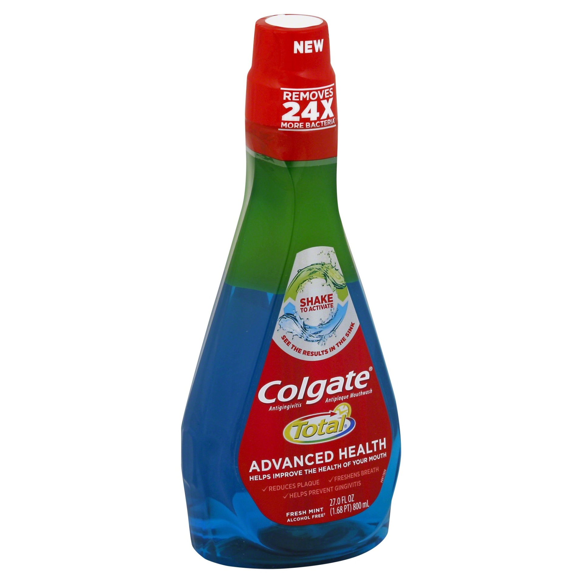 slide 1 of 4, Colgate Total Advanced Health Mouthwash Fresh Mint, 800 ml