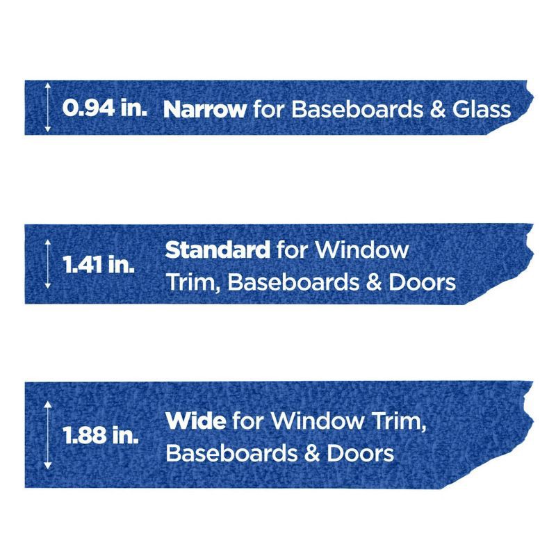 slide 8 of 10, ScotchBlue 1.88" x 60yd Sharp Lines Painters Tape: Industrial Adhesive, Blue, 2 Inch, Painter's Tape, 1 ct