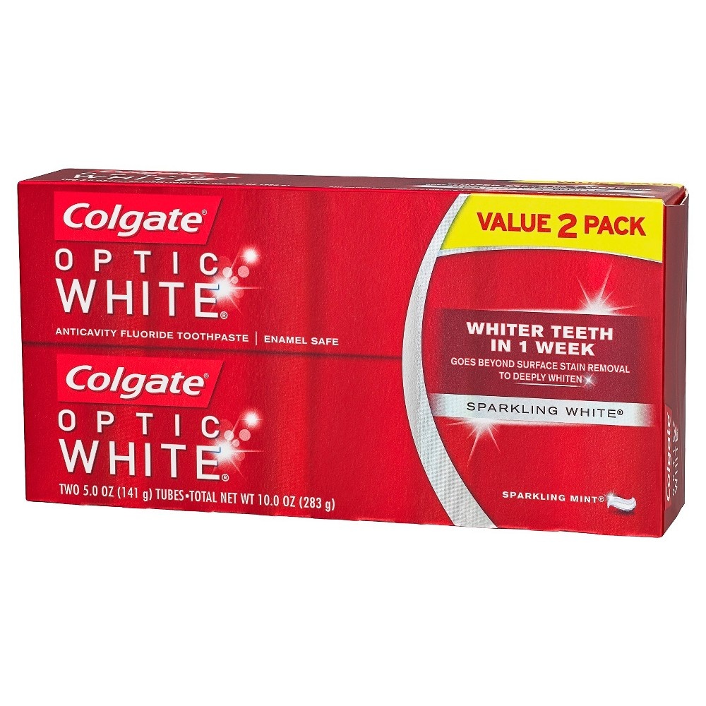 slide 4 of 6, Colgate Optic White Sparkling Mint Toothpaste, 10 oz