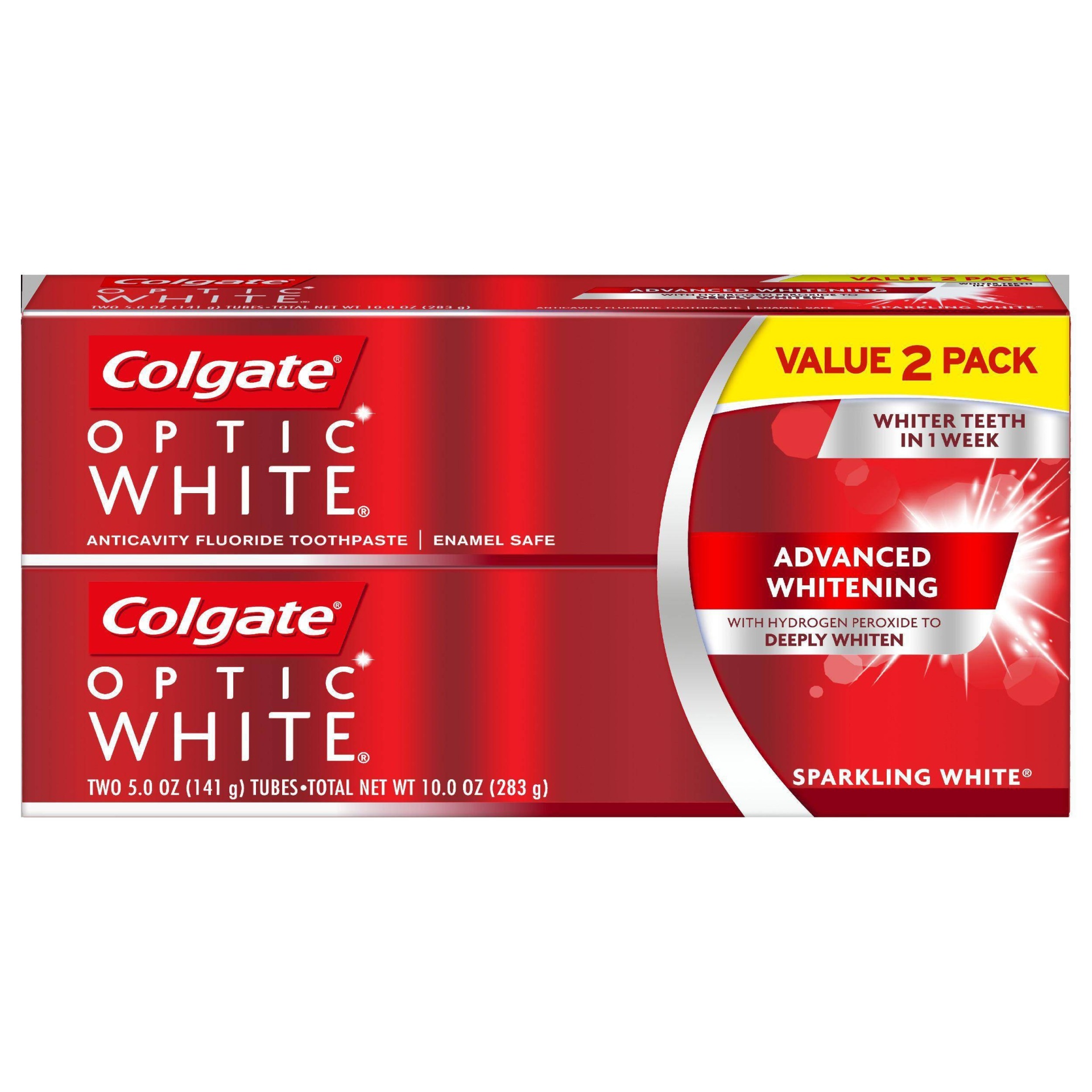 slide 1 of 6, Colgate Optic White Sparkling Mint Toothpaste, 10 oz