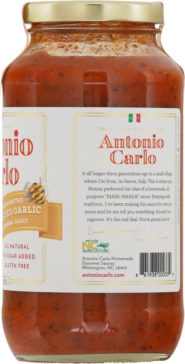 slide 7 of 12, Antonio Carlo Handcrafted Roasted Garlic Marinara Sauce 24 oz, 24 oz