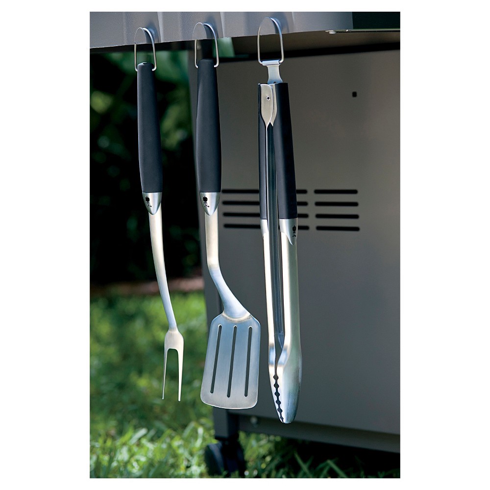 slide 3 of 3, Weber Original Stainless Steel 3pc Barbeque Tool Set, 3 ct