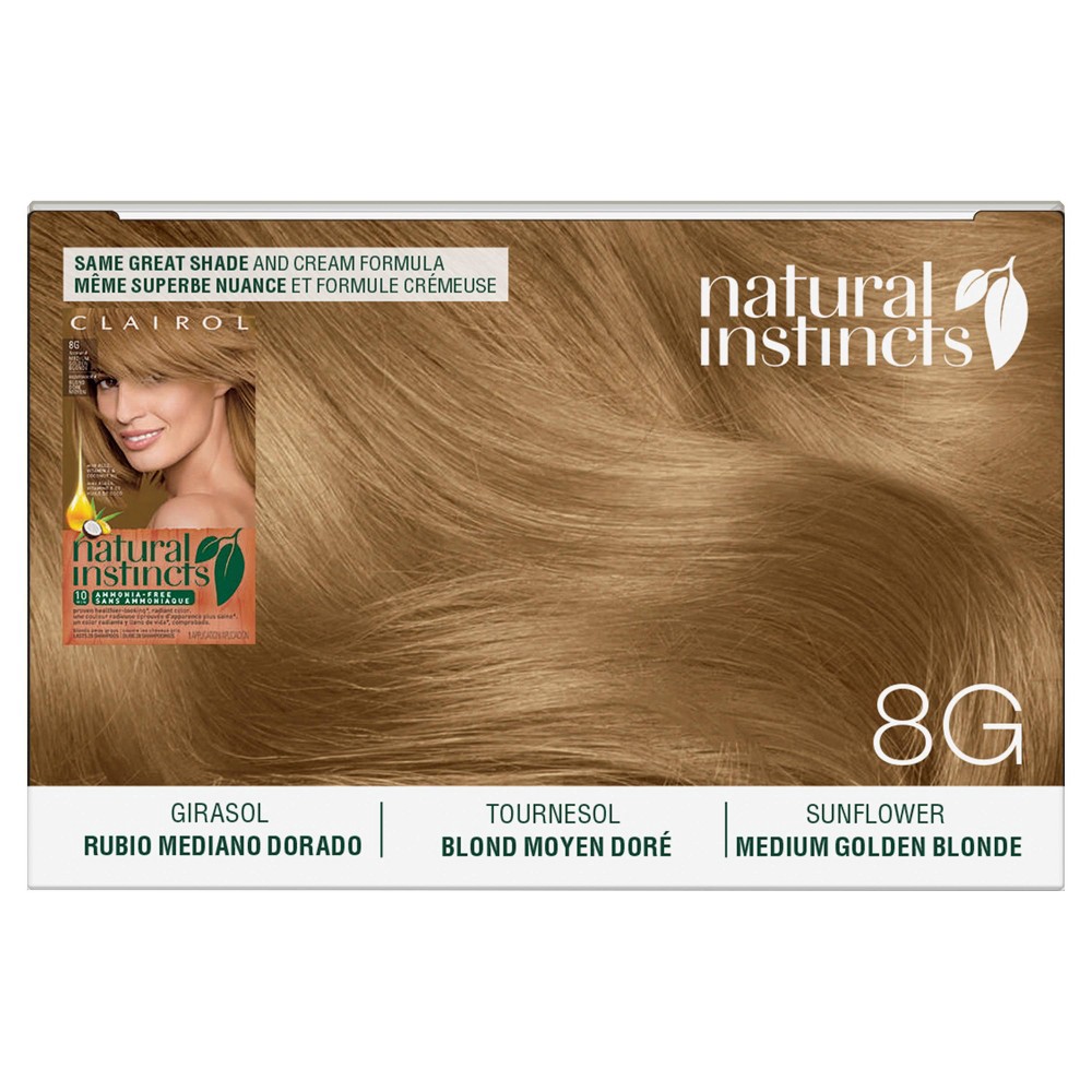 Clairol Natural Instincts Demi Permanent Hair Color 8g Medium Golden Blonde Sunflower 1 Kit 3603