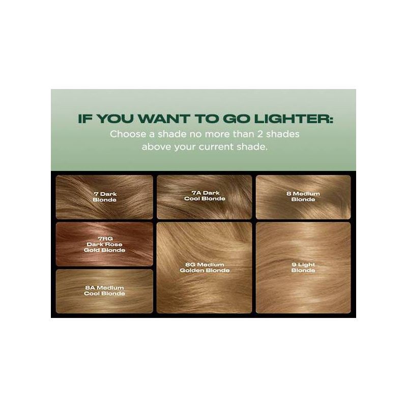 slide 7 of 9, Natural Instincts Clairol Demi-Permanent Hair Color Cream Kit - 8G Medium Golden Blonde, Sunflower, 8 gram