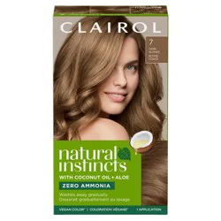 Natural Instincts Instincts Clairol Demi-Permanent Hair Color Cream Kit - 7 Dark Blonde, Coastal Dune: Ammonia-Free, Paraben-Free, Vegan, Includes Conditioner