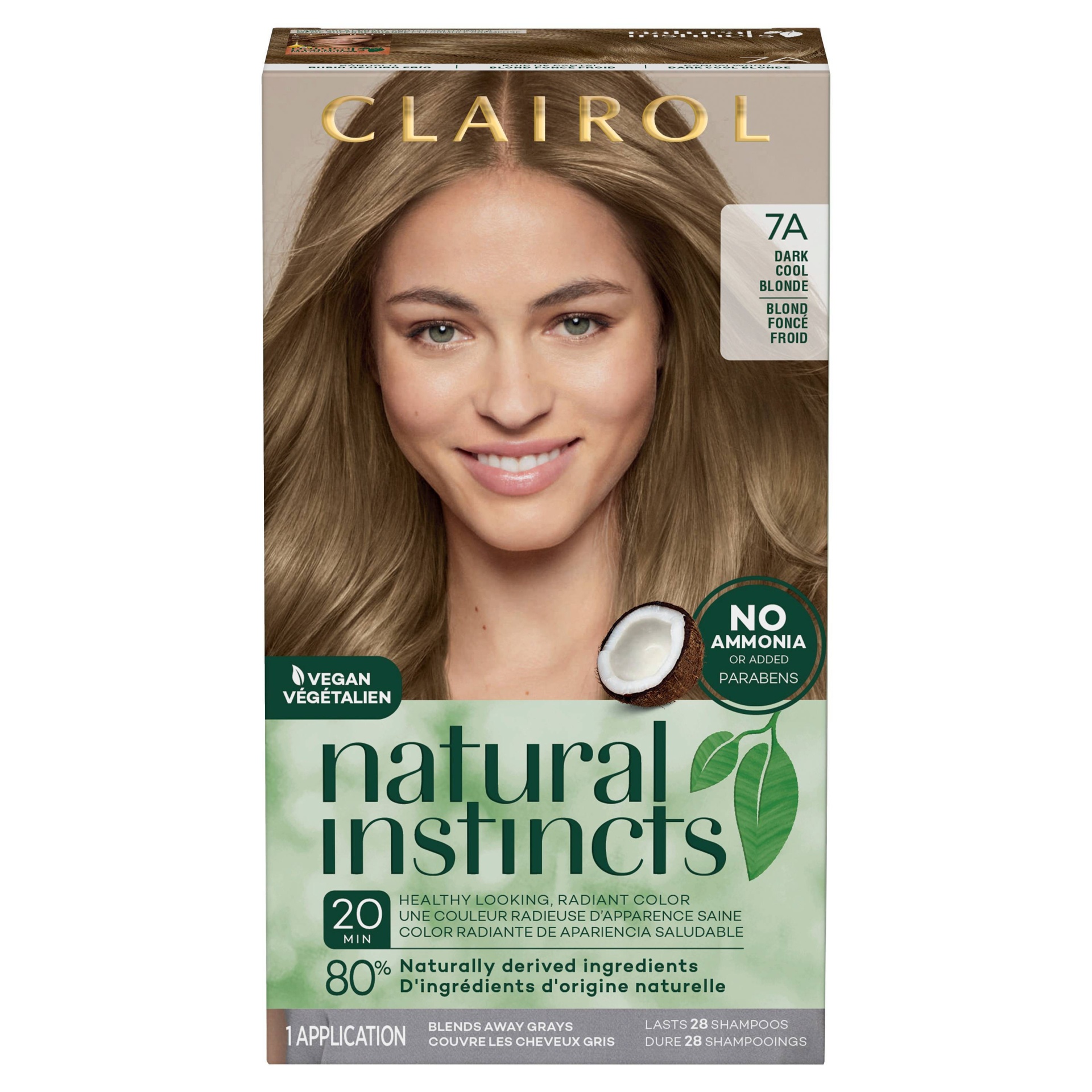 slide 1 of 9, Clairol Natural Instincts Demi-Permanent Hair Color - 7A Dark Cool Blonde, Sandlewood - 1 Kit, 1 ct