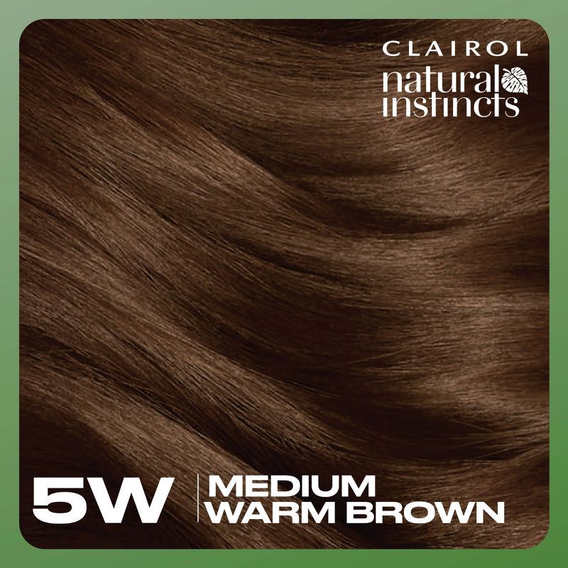 slide 3 of 8, Natural Instincts Clairol Demi-Permanent Hair Color Cream Kit - 5W Medium Warm Brown, Cinnamon Stick, 1 ct