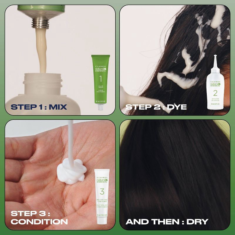 slide 5 of 8, Natural Instincts Clairol Demi-Permanent Hair Color Cream Kit - 5W Medium Warm Brown, Cinnamon Stick, 1 ct