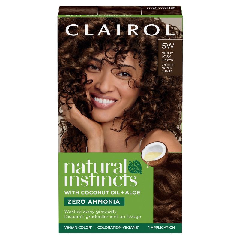 slide 1 of 8, Natural Instincts Clairol Demi-Permanent Hair Color Cream Kit - 5W Medium Warm Brown, Cinnamon Stick, 1 ct