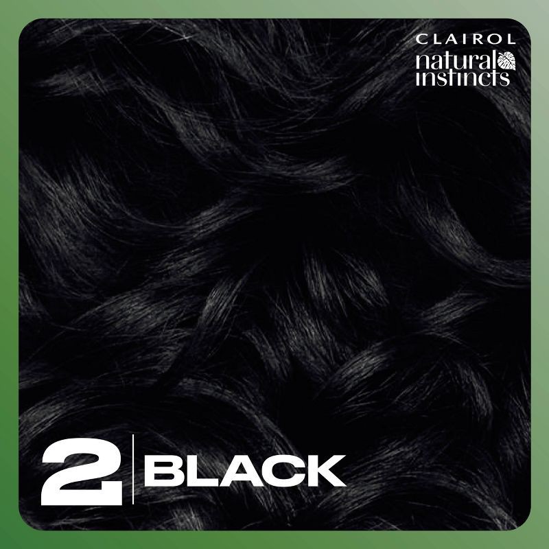 slide 3 of 8, Natural Instincts Clairol Demi-Permanent Hair Color Dye Kit - 2 Black, Midnight, 1 ct