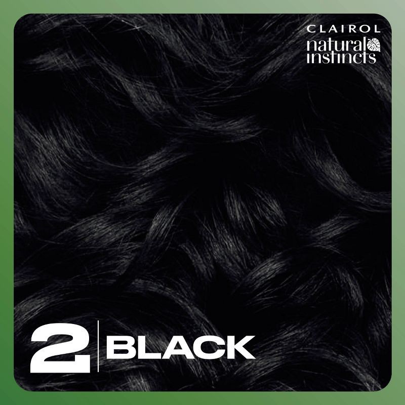slide 3 of 8, Natural Instincts Clairol Demi-Permanent Hair Color Cream Kit - 2 Black, Midnight, 1 ct