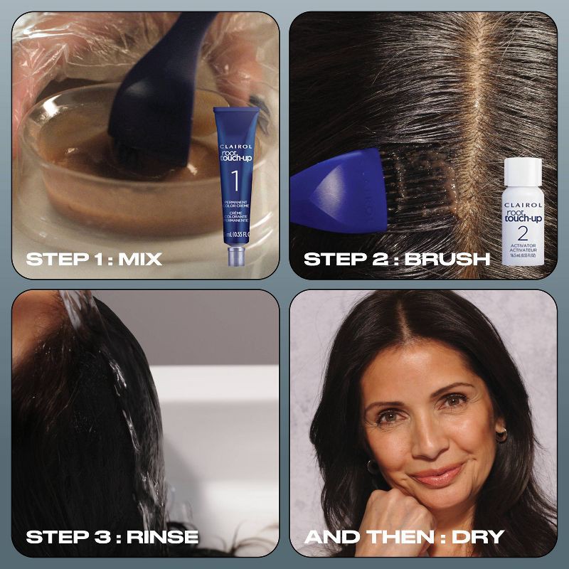 slide 5 of 9, Clairol Root Touch-Up Permanent Hair Color - 2 Black - 1 Kit, 1 ct