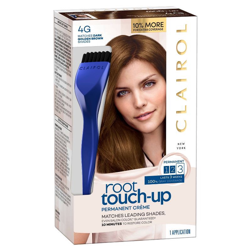 Clairol Root Touch Up How Long Does It Last Clairol Root Touch-Up Permanent Hair Color - 4G Dark Golden Brown - 1