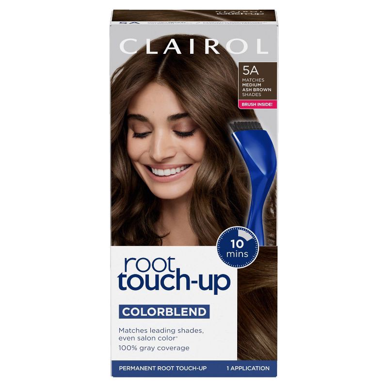 slide 1 of 9, Clairol Root Touch-Up Permanent Hair Color - 5A Medium Ash Brown - 1 Kit, 1 ct