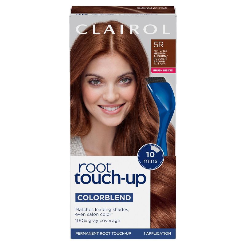 slide 1 of 8, Nice'n Easy Clairol Root Touch-Up Permanent Hair Color - 5R Medium Auburn Reddish Brown Hair Dye Kit, 1 ct