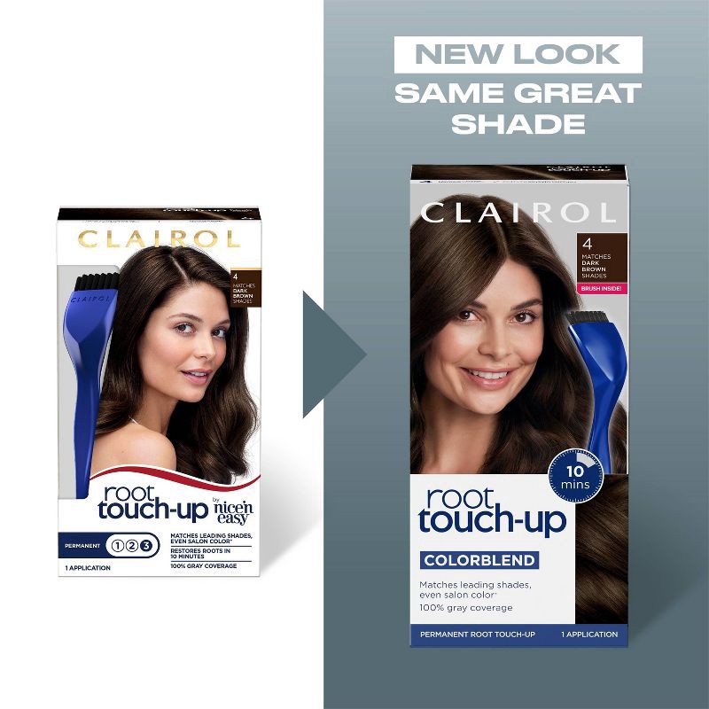 slide 2 of 8, Nice'n Easy Clairol Root Touch-Up Permanent Hair Color - 5R Medium Auburn Reddish Brown Hair Dye Kit, 1 ct