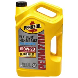 Pennzoil Platinum High Mileage Full Synthetic Motor Oil SAE 0W-20 1.25 gal