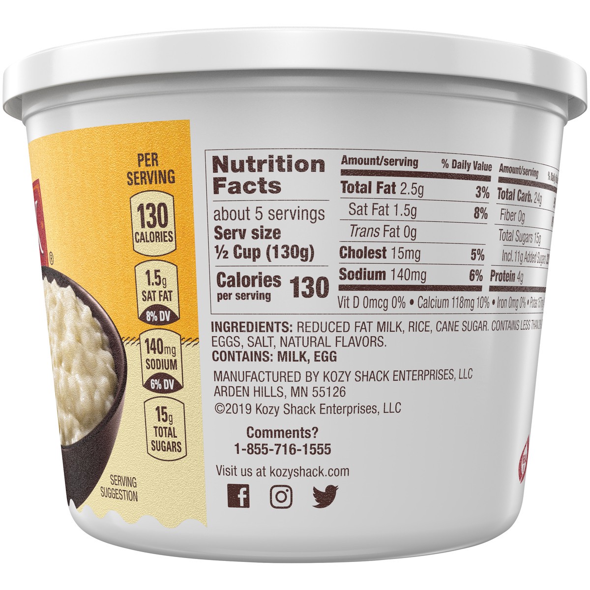 slide 7 of 10, Kozy Shack Original Recipe Rice Pudding Tub - 22 Oz, 22 oz