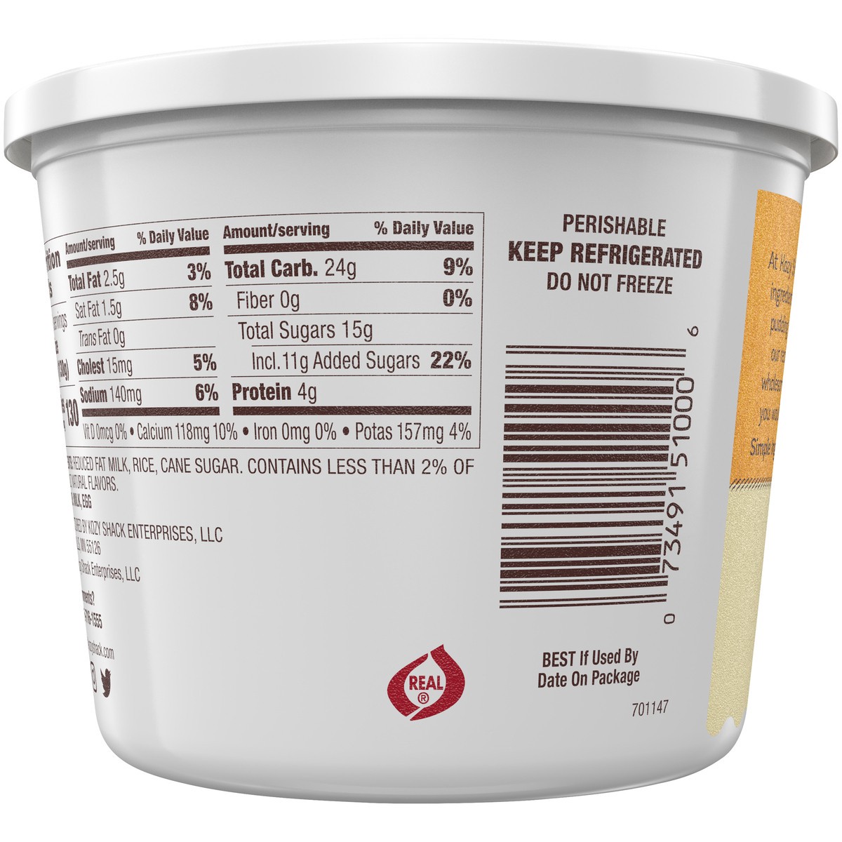 slide 5 of 10, Kozy Shack Original Recipe Rice Pudding Tub - 22 Oz, 22 oz