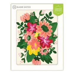 Green Inspired 10ct Spring Flowers Blank Cards: Floral Note & Greeting Cards for All Occasions with Envelopes