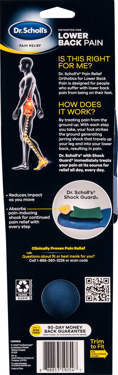 slide 4 of 6, Dr. Scholl's Ortho Low Back Men, 1 ct