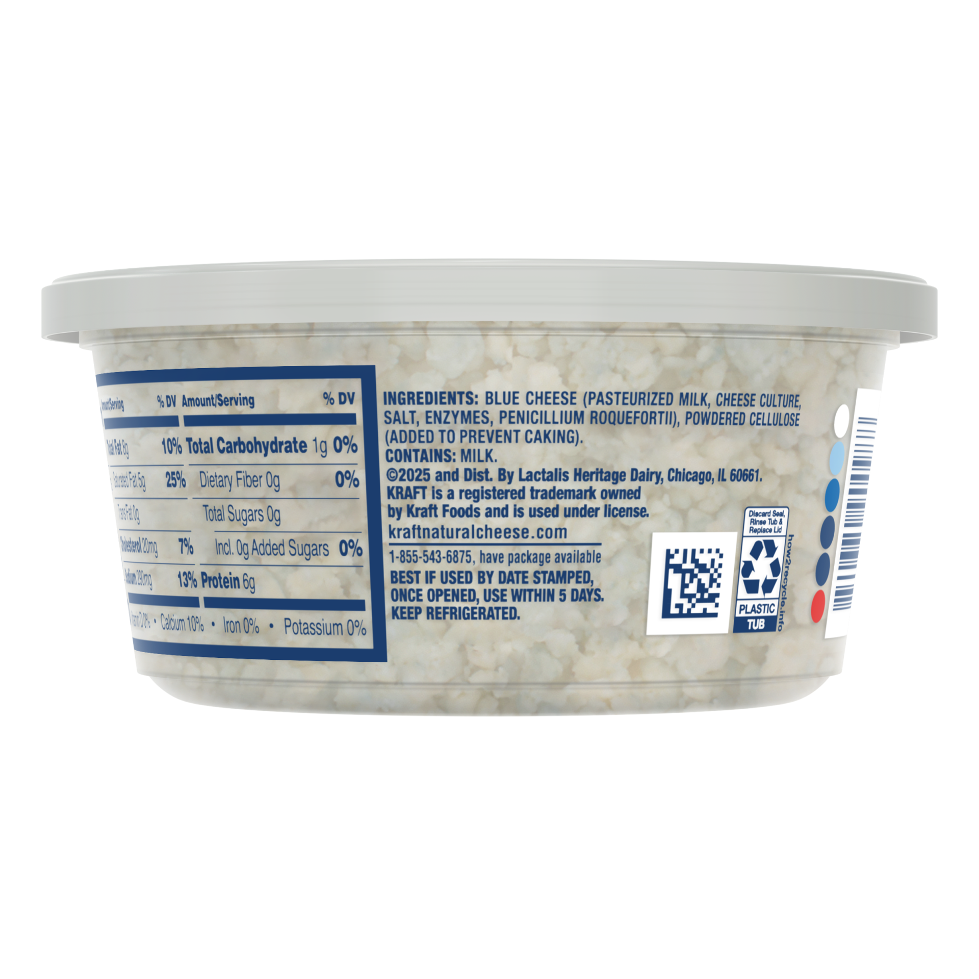 slide 2 of 3, Kraft Blue Cheese Crumbles, 5 oz Tub, 5 oz