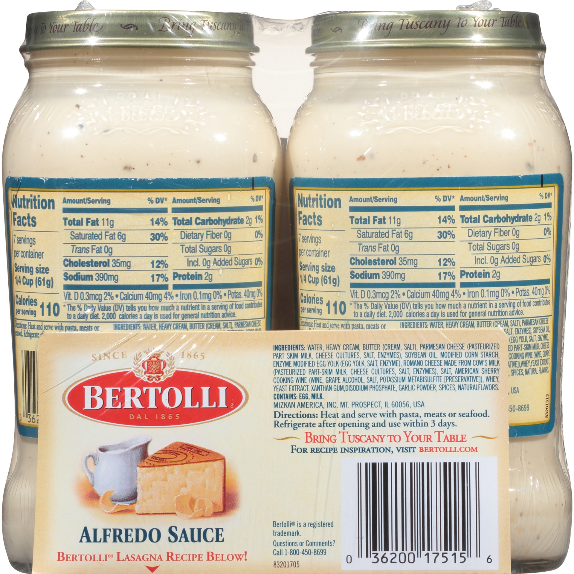 slide 4 of 6, Bertolli Alfredo Sauce Twin Pack, 15 oz