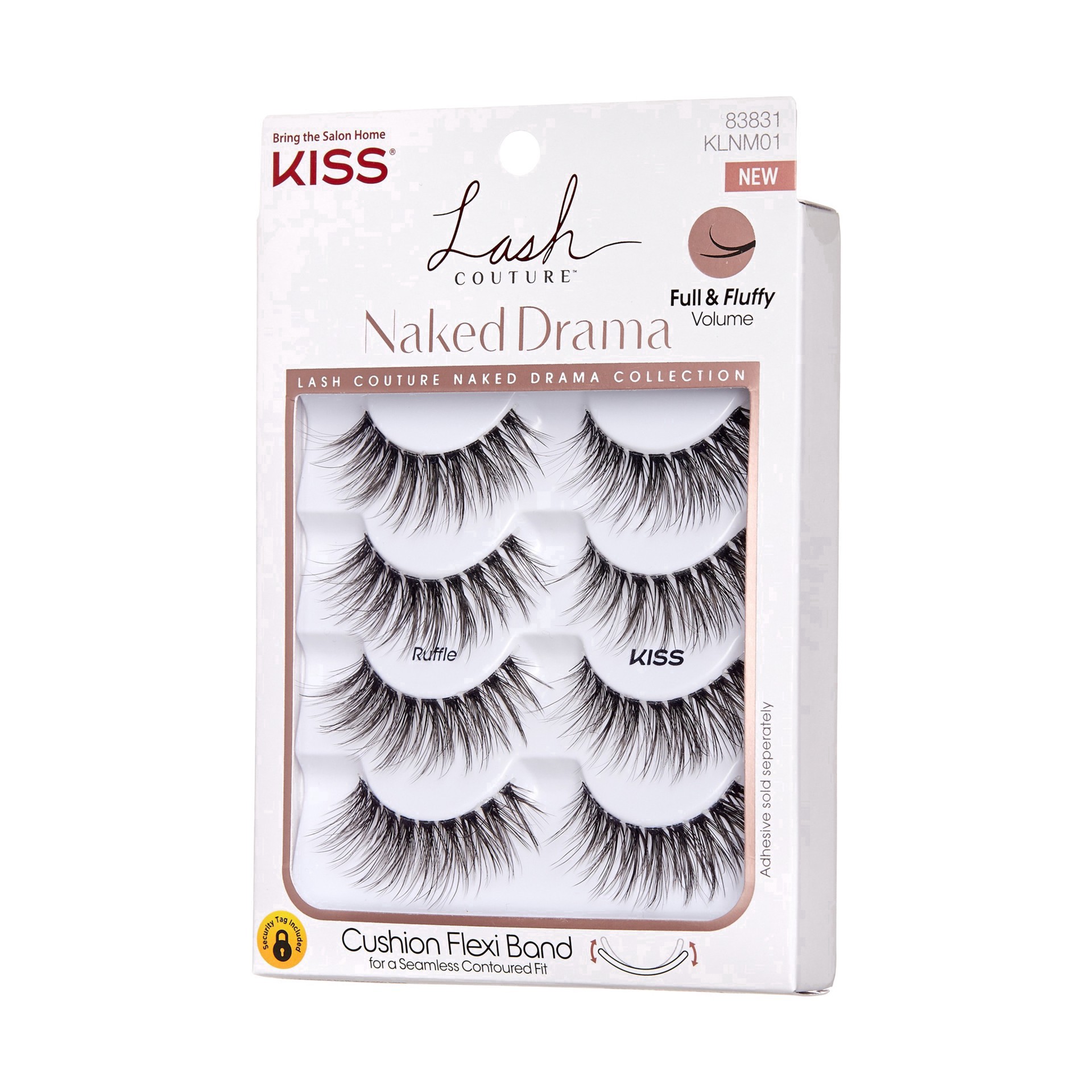 slide 12 of 55, KISS Lash Couture Naked Drama False Eyelashes Multipack, Ruffle, 4 Pairs, 1 ea