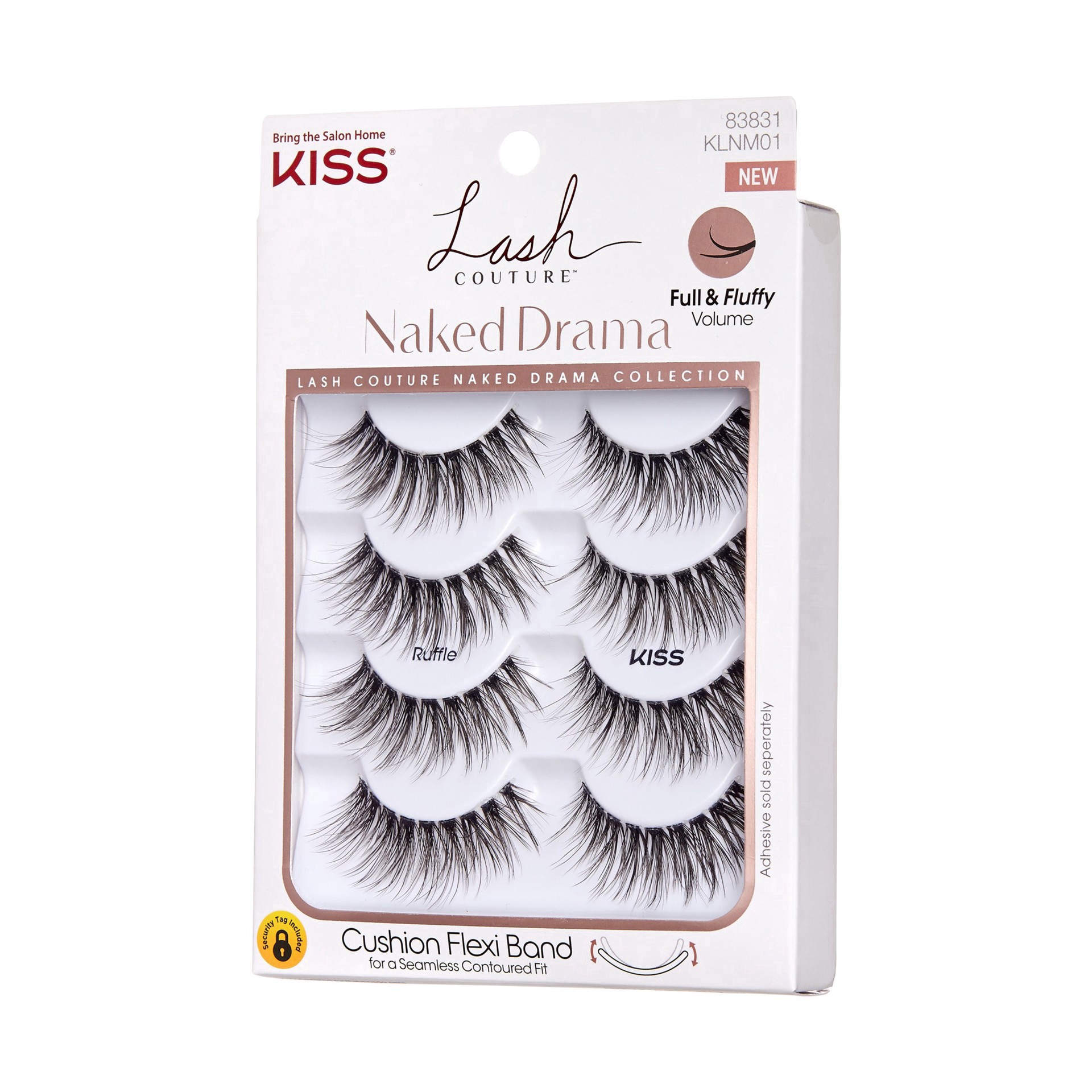 slide 15 of 55, KISS Lash Couture Naked Drama False Eyelashes Multipack, Ruffle, 4 Pairs, 1 ea