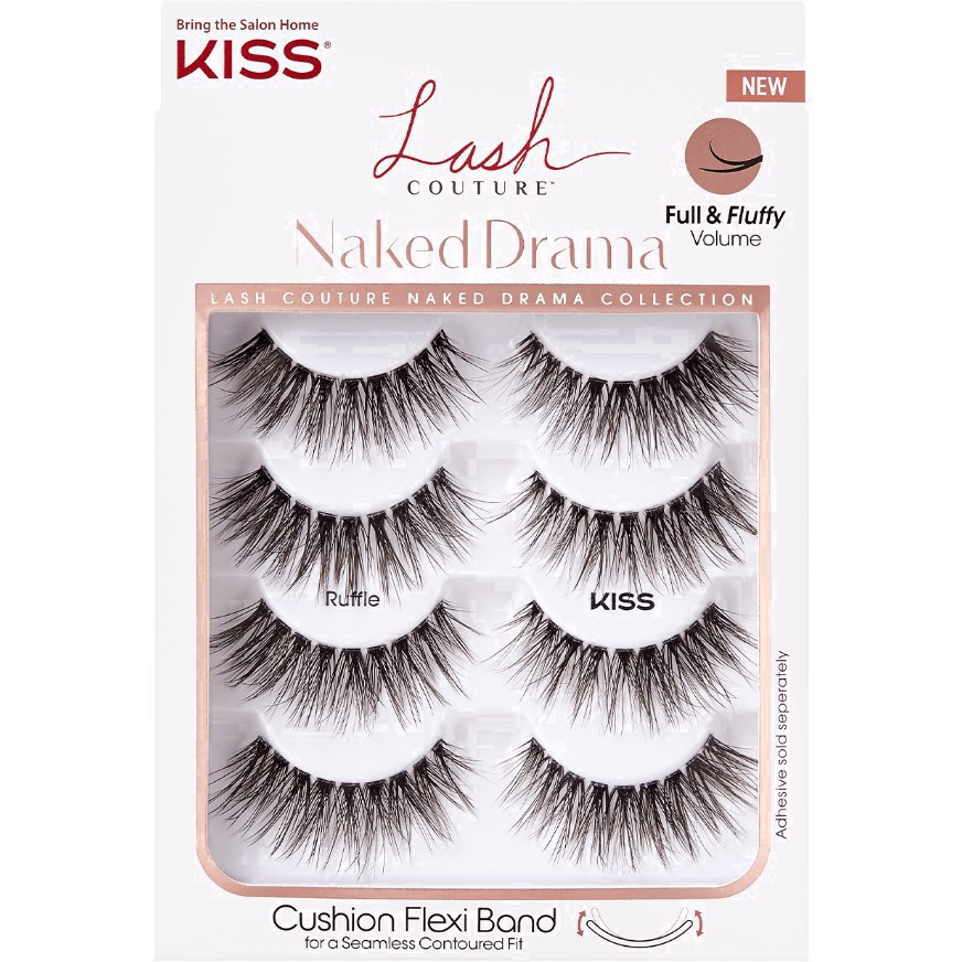 slide 24 of 55, KISS Lash Couture Naked Drama False Eyelashes Multipack, Ruffle, 4 Pairs, 1 ea