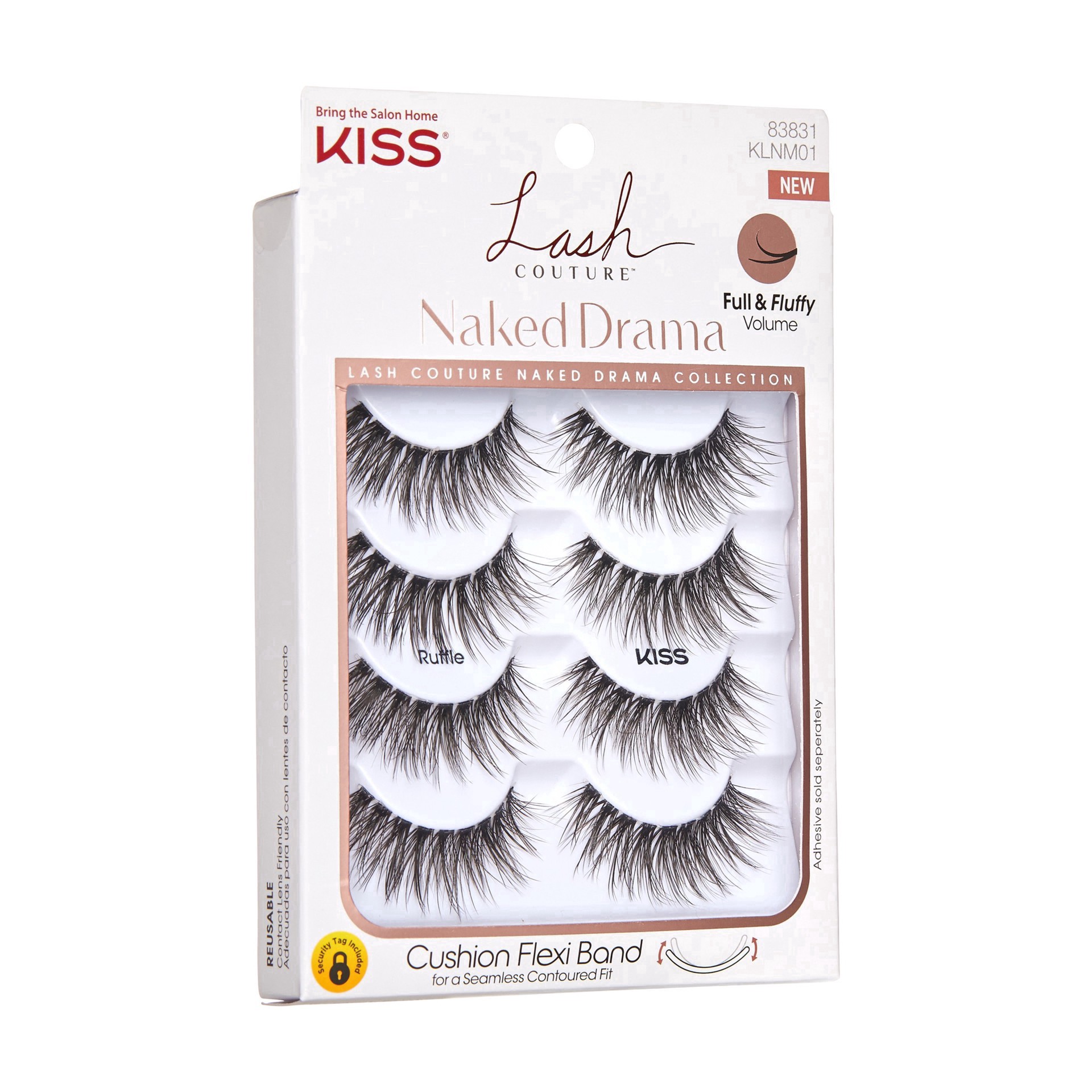 slide 28 of 55, KISS Lash Couture Naked Drama False Eyelashes Multipack, Ruffle, 4 Pairs, 1 ea