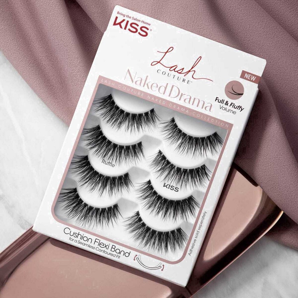 slide 48 of 55, KISS Lash Couture Naked Drama False Eyelashes Multipack, Ruffle, 4 Pairs, 1 ea