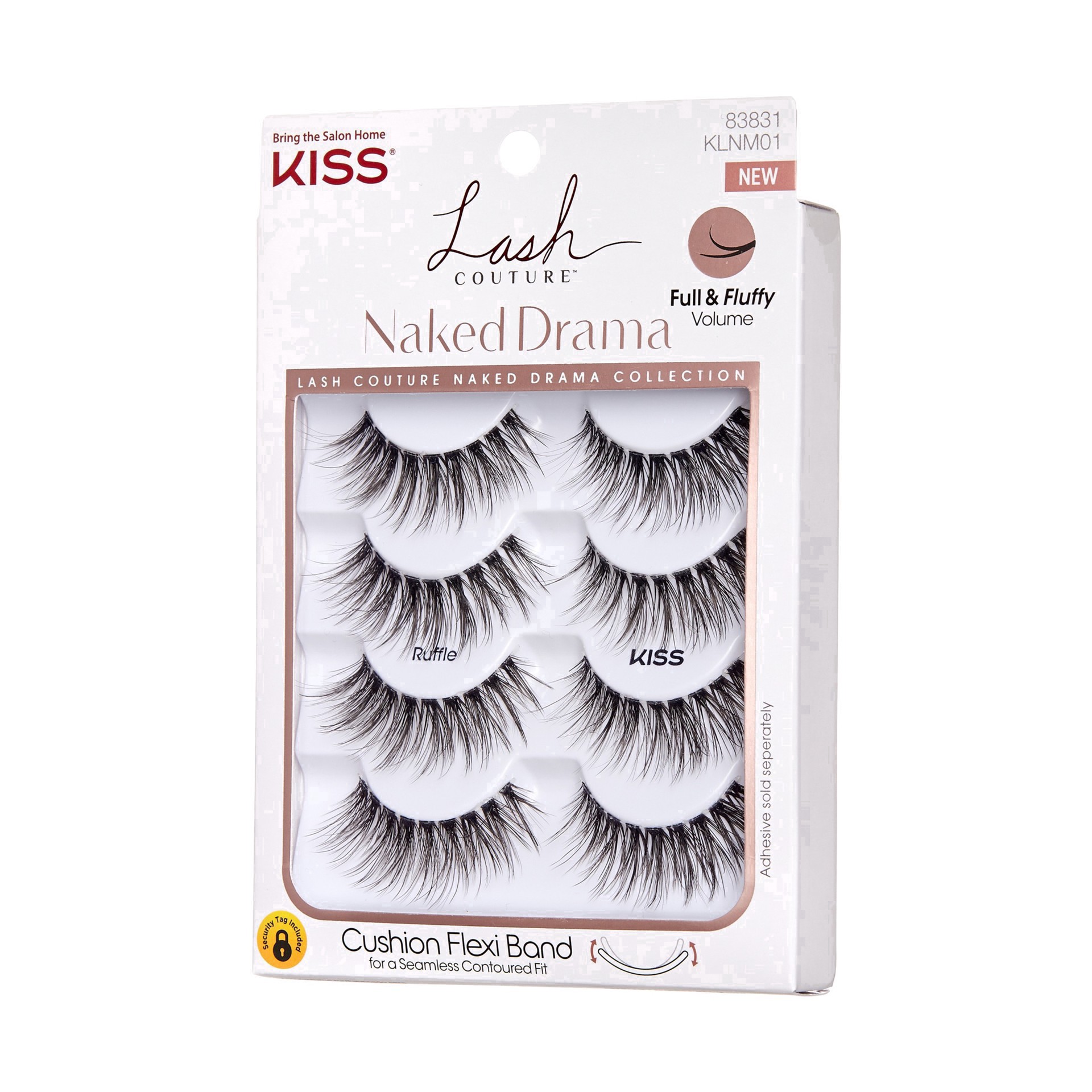 slide 32 of 55, KISS Lash Couture Naked Drama False Eyelashes Multipack, Ruffle, 4 Pairs, 1 ea