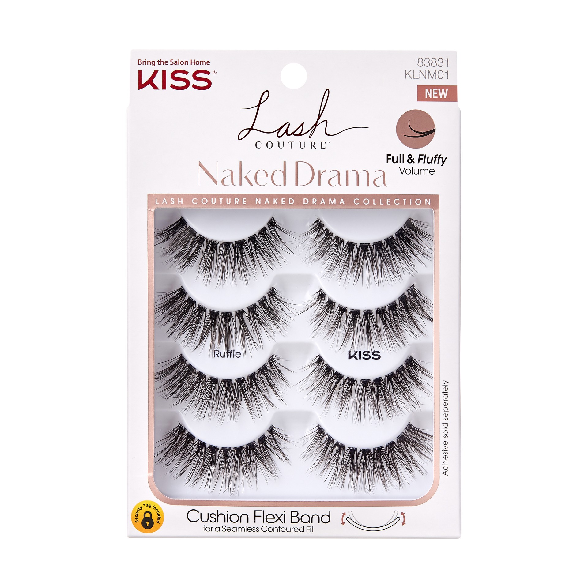 slide 1 of 55, KISS Lash Couture Naked Drama False Eyelashes Multipack, Ruffle, 4 Pairs, 1 ea