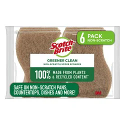 Scotch-Brite Greener Clean 6pk Non-Scratch Scrub Sponge