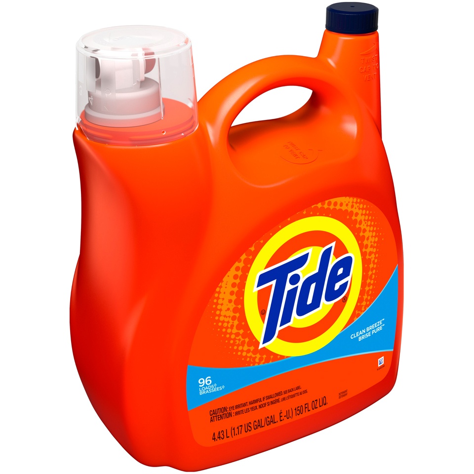 slide 2 of 2, Tide Clean Breeze Liquid Laundry Detergent, 100 oz