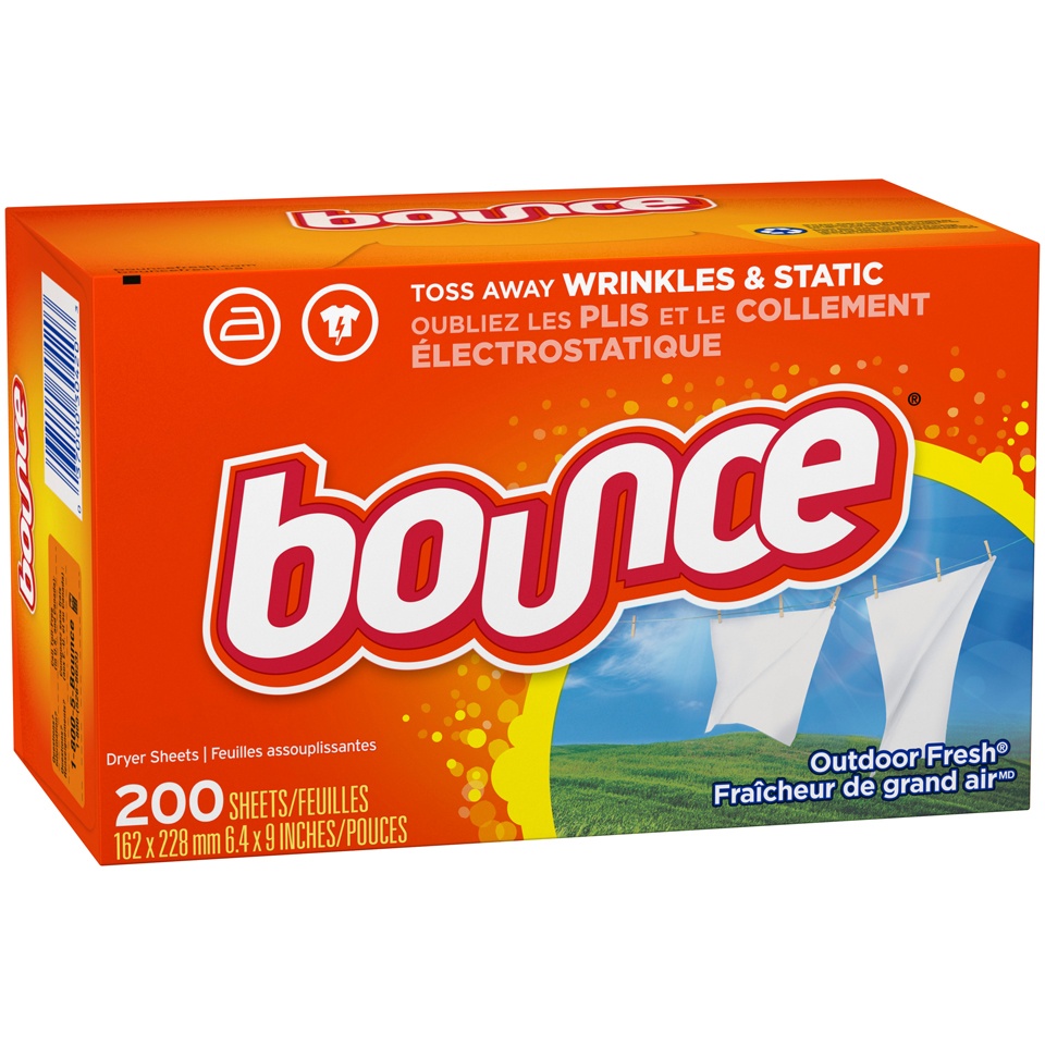 slide 2 of 2, Bounce Outdoor Fresh Fabric Softener Dryer Sheets, 200 ct