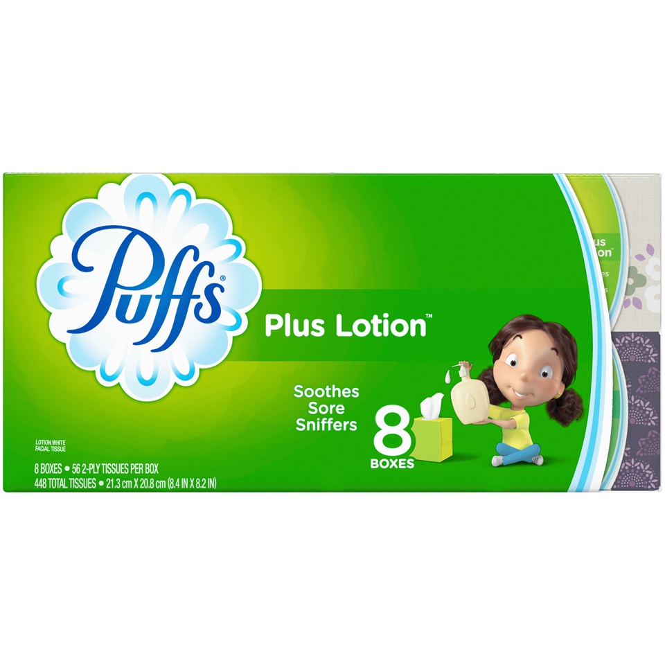 slide 2 of 4, Puffs Plus Lotion Facial Tissue, 8 ct