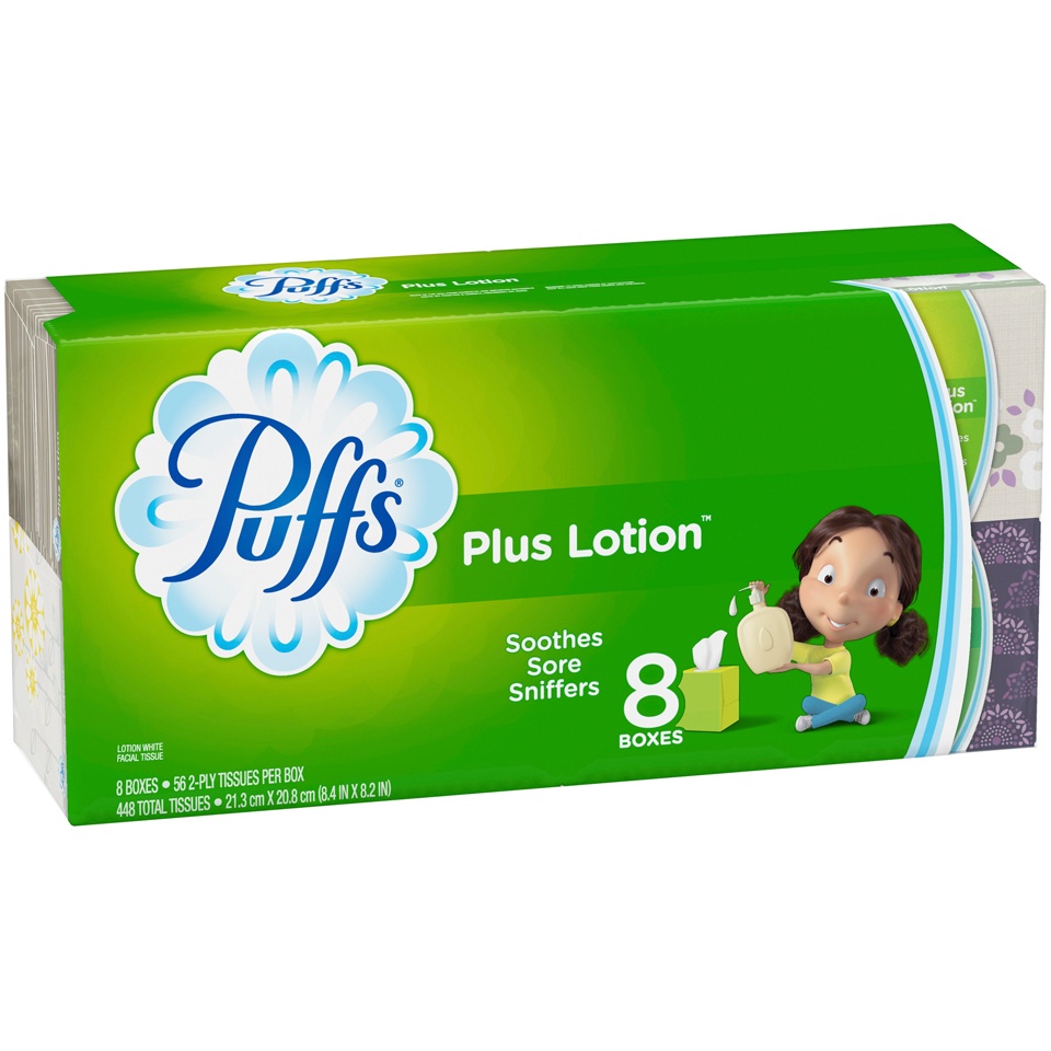 slide 3 of 4, Puffs Plus Lotion Facial Tissue, 8 ct