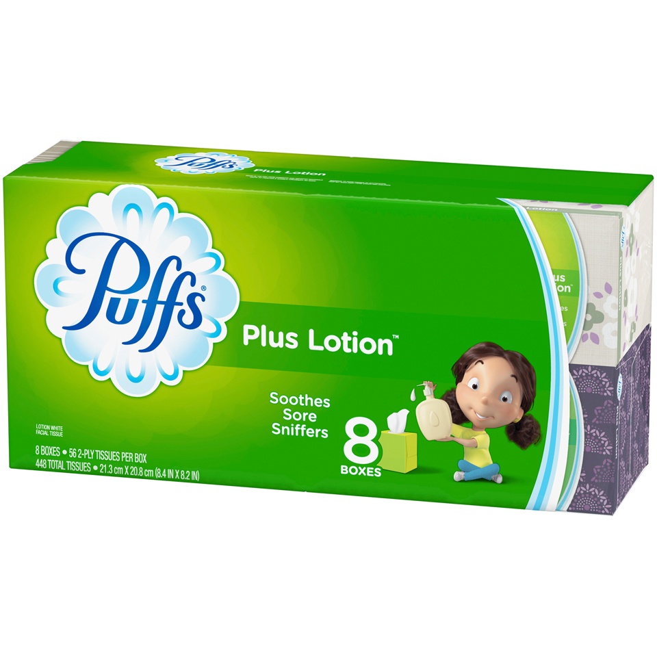 slide 4 of 4, Puffs Plus Lotion Facial Tissue, 8 ct