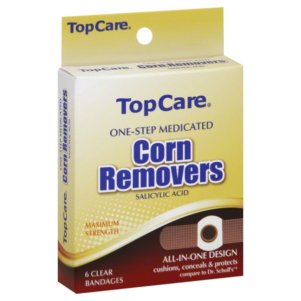 slide 1 of 1, TopCare One Step Med Corn Removers, 6 ct