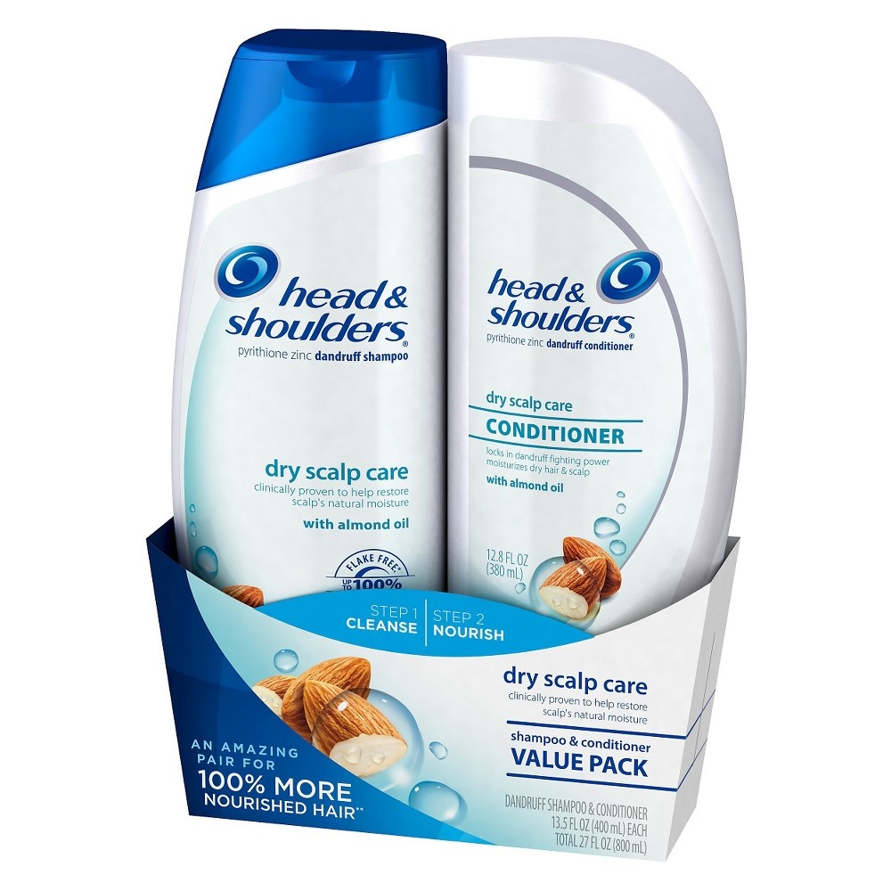 slide 4 of 4, Head & Shoulders Dry Scalp Care Shampoo & Conditioner Value Pack, 2 ct; 13.5 fl oz