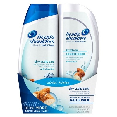 slide 1 of 4, Head & Shoulders Dry Scalp Care Shampoo & Conditioner Value Pack, 2 ct; 13.5 fl oz