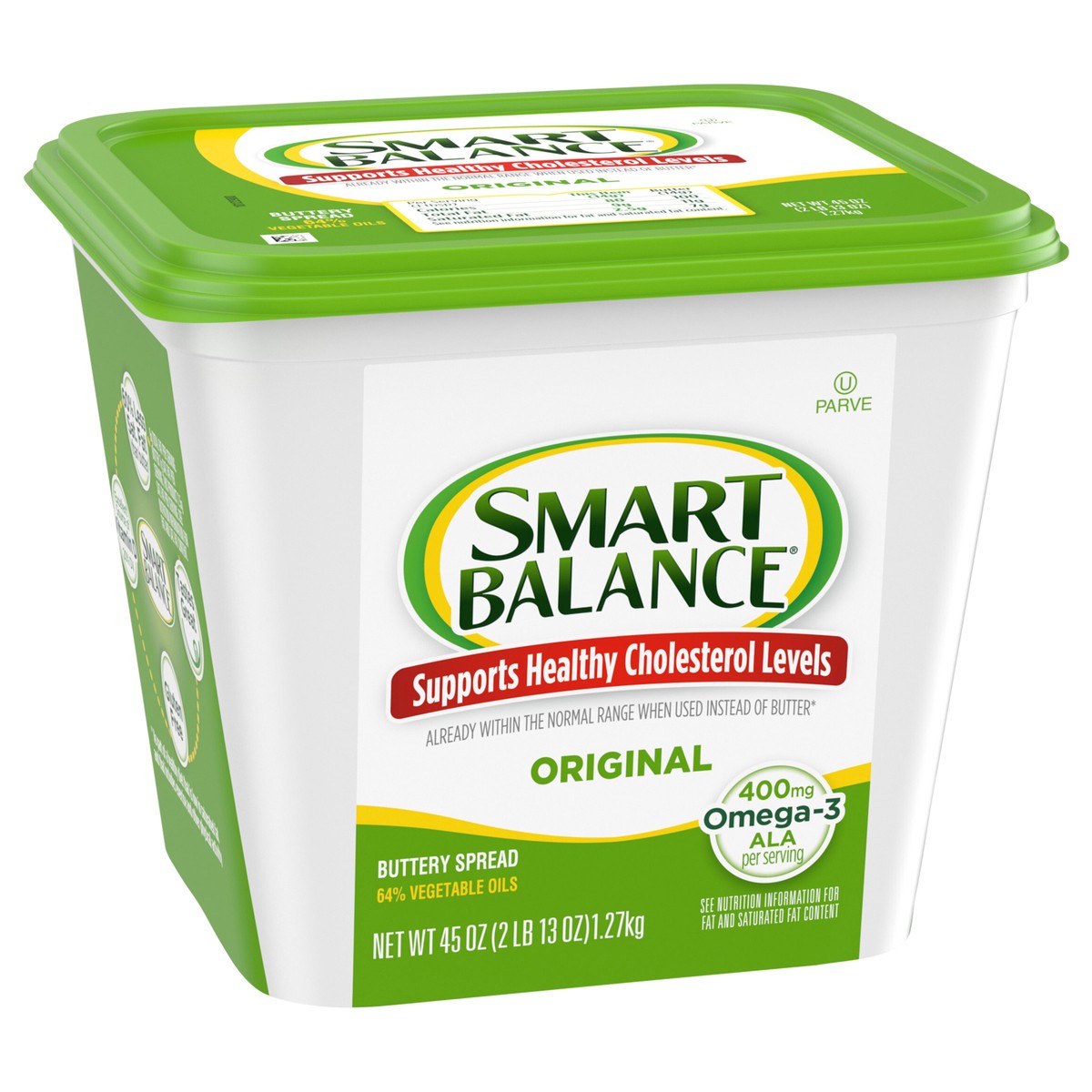 slide 9 of 13, Smart Balance Original Buttery Spread - 45 Oz, 45 oz