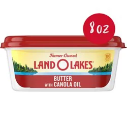 Land O Lakes Butter With Canola Oil Spreadable Tub - 8 Oz
