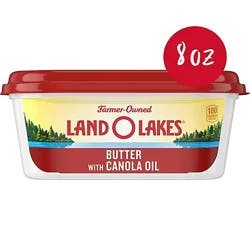 Land O Lakes Butter With Canola Oil Spreadable Tub - 8 Oz