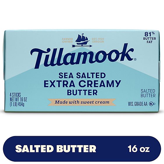slide 1 of 13, Tillamook Extra Creamy Salted Butter Sticks Multipack - 4-16 Oz, 16 oz